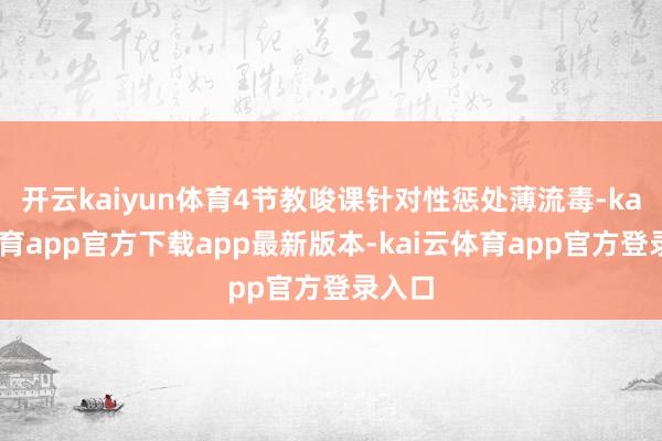 开云kaiyun体育4节教唆课针对性惩处薄流毒-kai云体育app官方下载app最新版本-kai云体育app官方登录入口