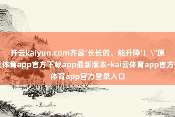开云kaiyun.com齐是‘长长的、能升降’！