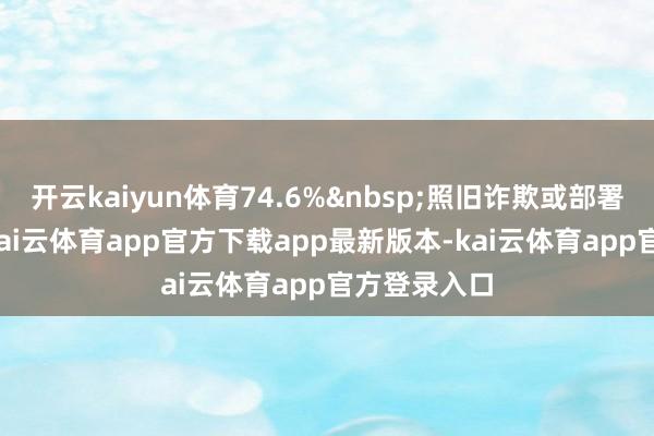开云kaiyun体育74.6%&nbsp;照旧诈欺或部署生成式AI-kai云体育app官方下载app最新版本-kai云体育app官方登录入口